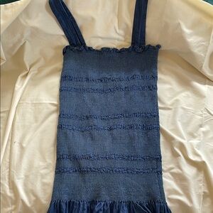 WOMENS SIZE MEDIUM BLUE COTTON DRESS EXCELLENT CONDITION